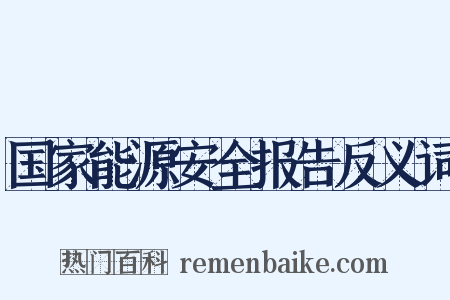 国家能源安全报告反义词是什么意思的图片